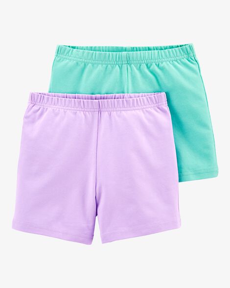  Product image 1 of Kid 2-Pack Mint/Purple Bike Shorts