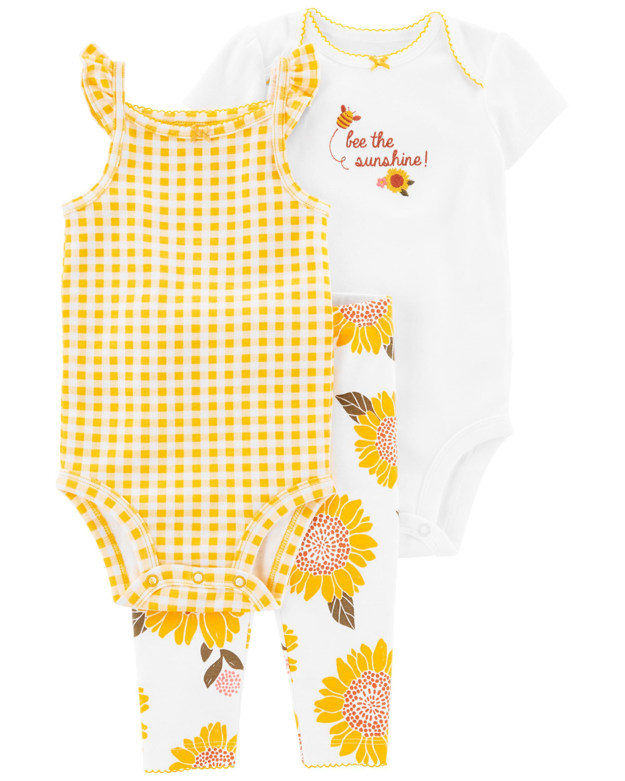 Simple Joys by Carters Baby Girls 4-Piece Bodysuit and Pant Set