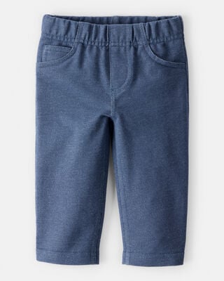 Baby Boy Cotton Pull-On Pants - Blue