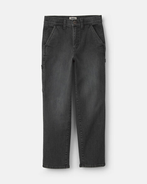 Boys Denim Baggy Jeans - Charcoal Wash