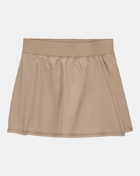 Girls Active Stretch Uniform Skort - Khaki
