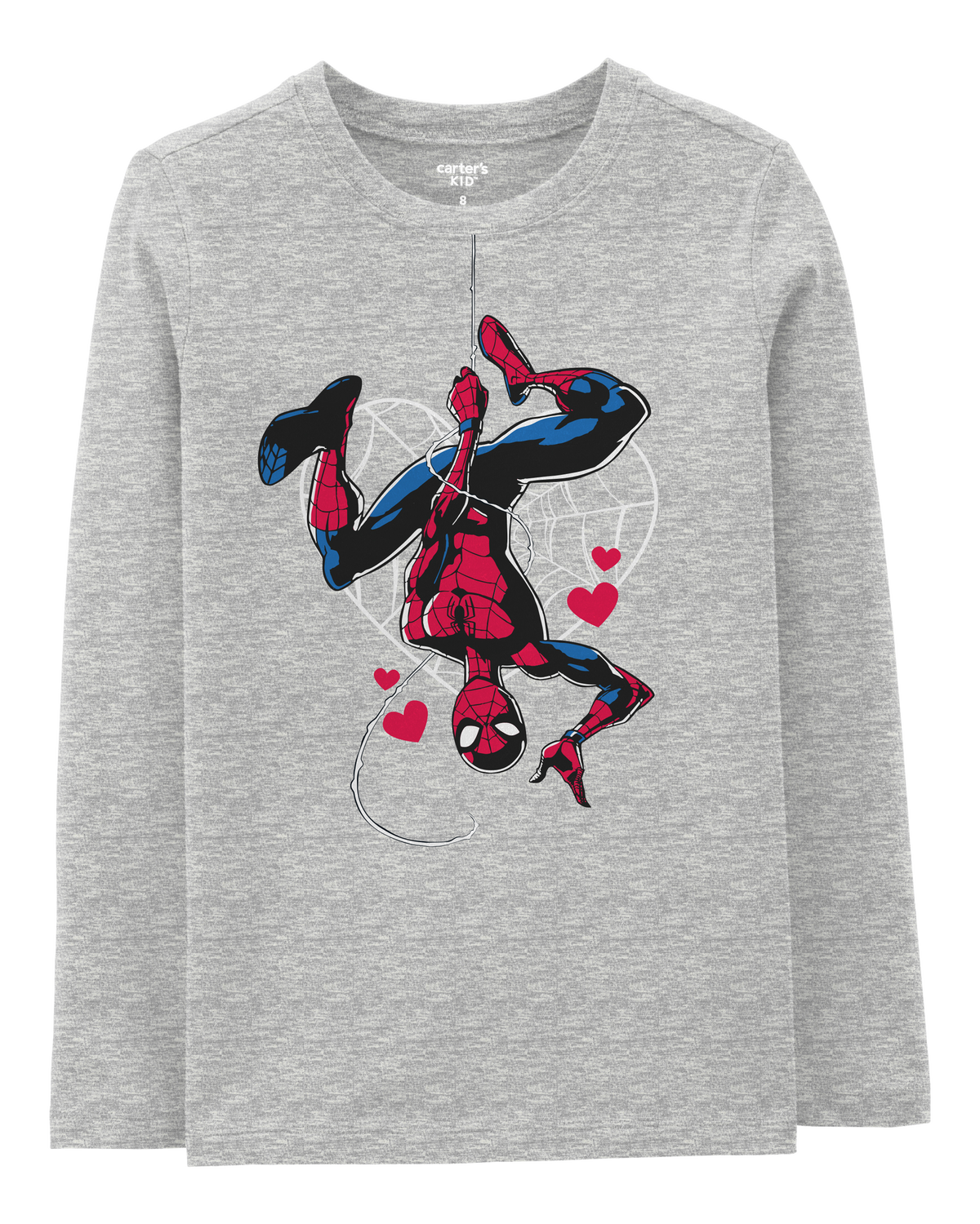 Kid Spider-Man Valentine's Day Tee - Grey