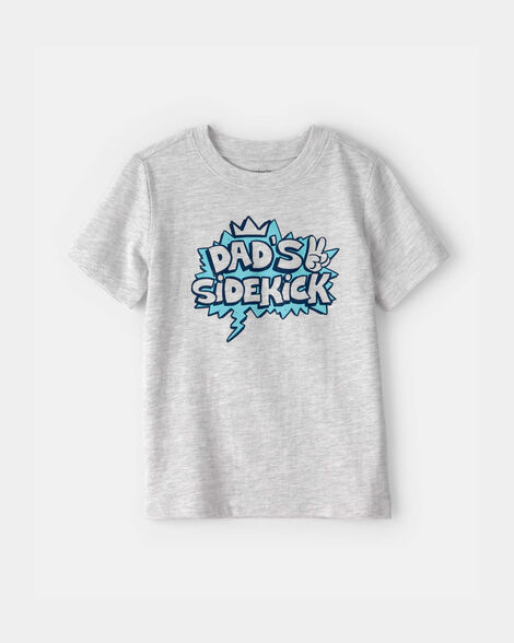 toddler boy father's day 'dad's sidekick' graphic tee - grey