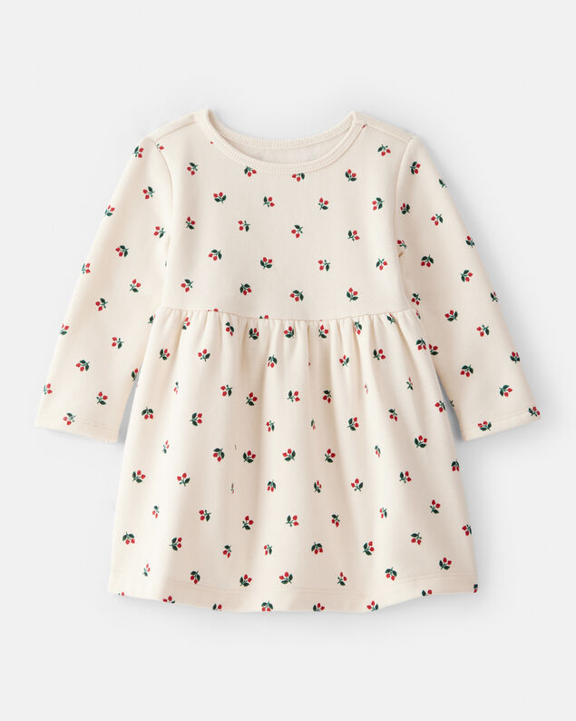 Baby Girl 3-Piece Thanksgiving Print Dress Set - White/Brown