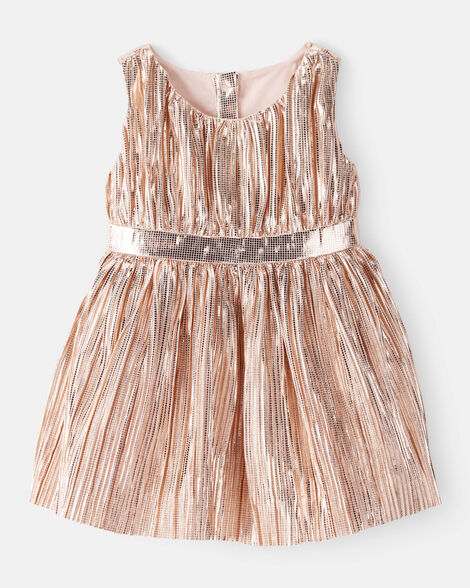 Baby Girl Sleeveless Occasion Dress - Gold