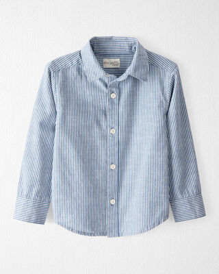 Product image 1 of Toddler Boy Button-Front Shirt Made with Organic Cotton