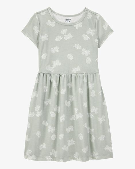  Product image 1 of Kid Floral Short-Sleeve Dress - Green