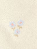 Ivory - Baby Floral Print 2-Way Zip Terry Sleep & Play Pajamas - Ivory, Selected