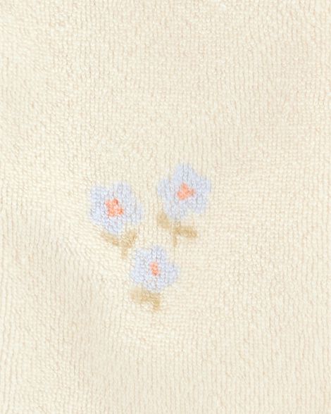  Product image 2 of Baby Floral Print 2-Way Zip Terry Sleep & Play Pajamas - Ivory