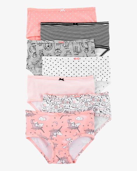  Product image 1 of Kid 7-Pack Unicorn Print Brief Stretch Cotton Underwear