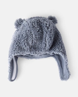 Product image 2 of Baby Boy Sherpa Winter Hat & Mittens Set - Blue