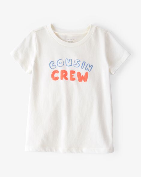  Product image 1 of Toddler Girl Cousin Crew Short-Sleeve Graphic Tee -White