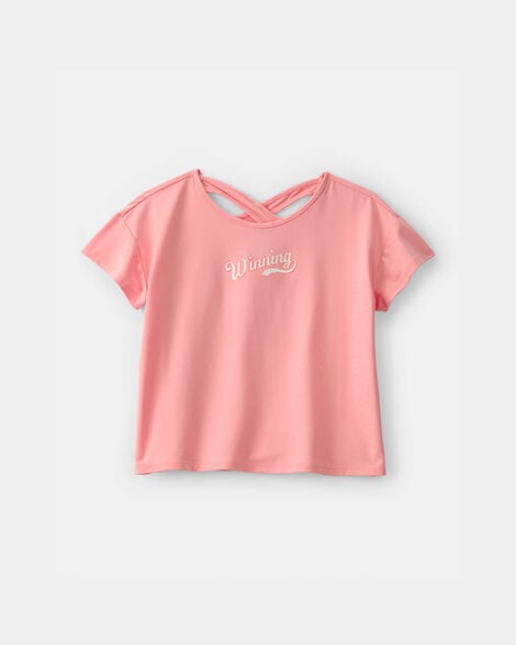 girls 'winning' active top - orange
