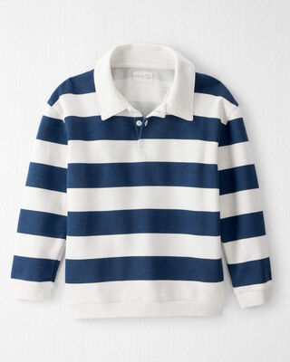 Product image 1 of Boys Organic Cotton Henley Top in Stripes