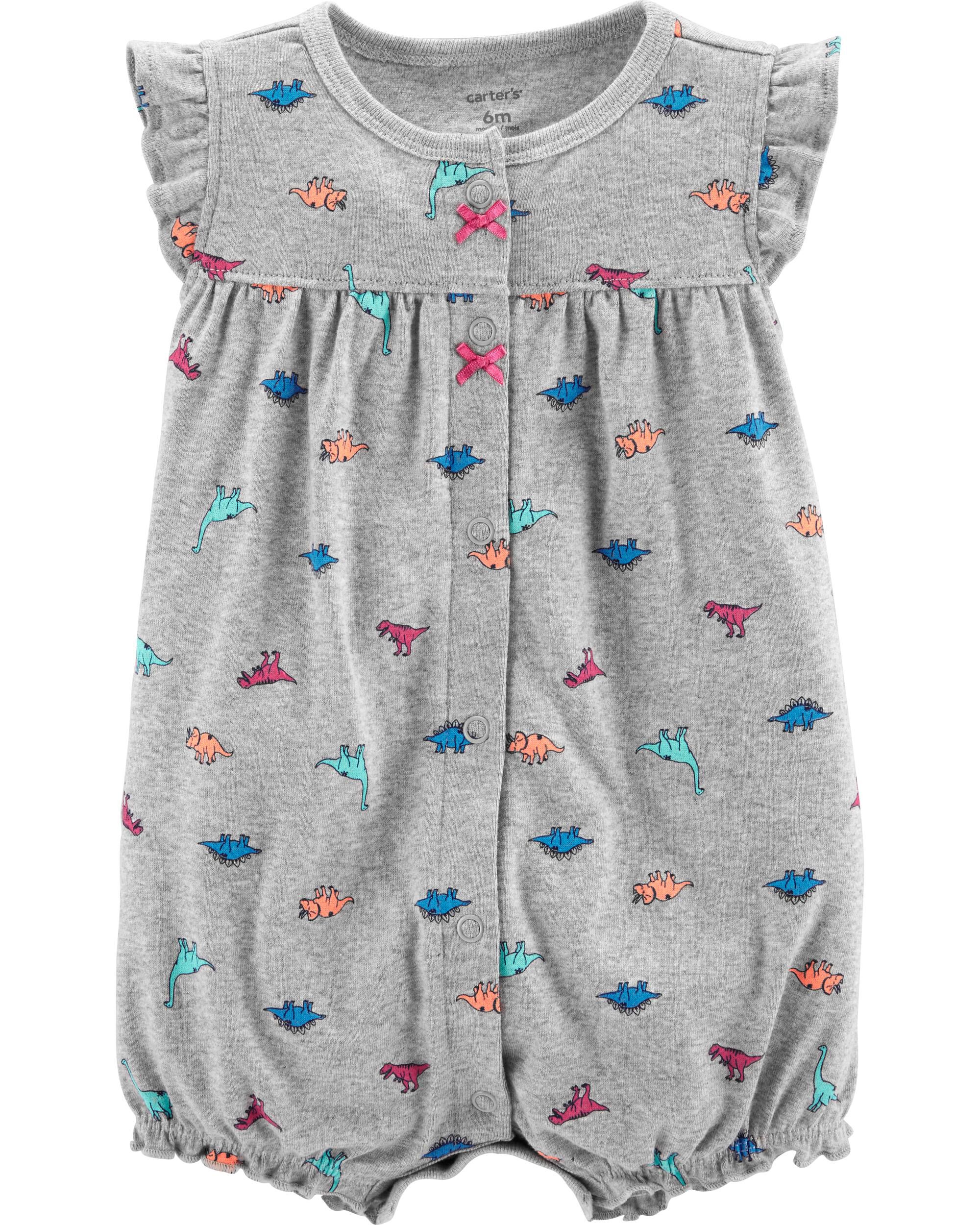 dinosaur romper baby girl