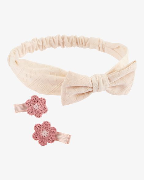  Product image 1 of Baby 3-Pack Headwrap & Hair Clips