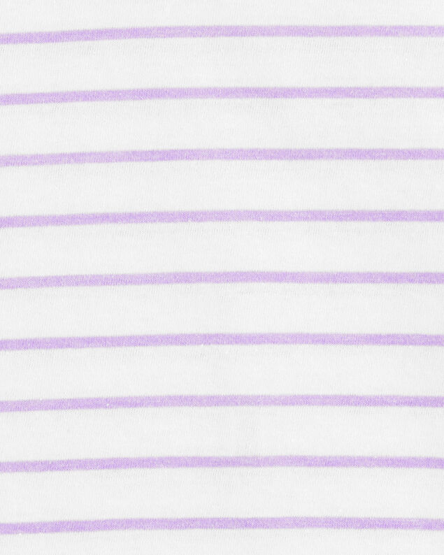 Product image 2 of Kid Striped Short-Sleeve Fashion Top - Purple