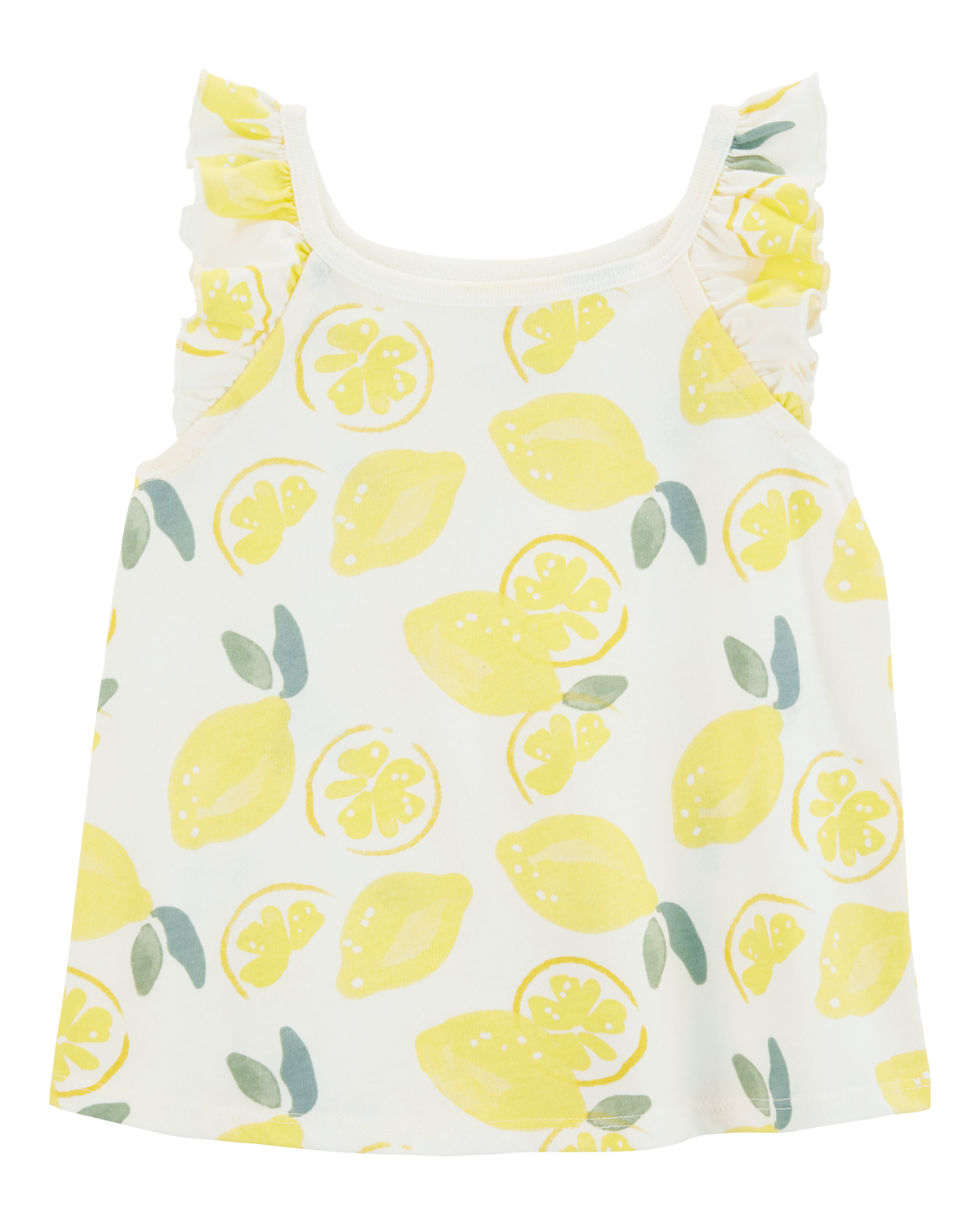 タッキー Toddler Lemon Flutter-Sleeve Tank - White - Carter's | Carter's
