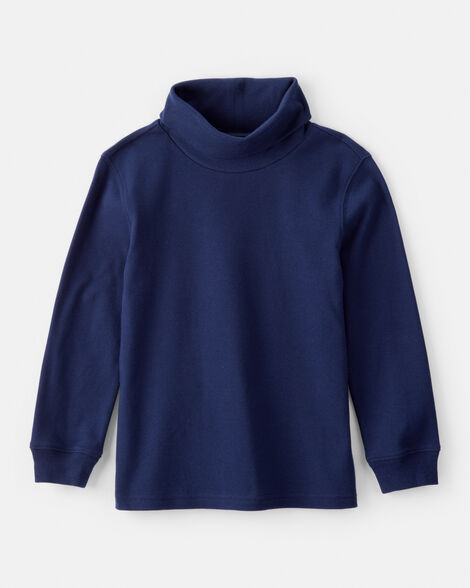 boys long-sleeve turtleneck - navy