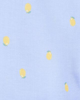 Product image 2 of Kid Lemon Print Loose Fit 2-Piece Pajamas - Blue