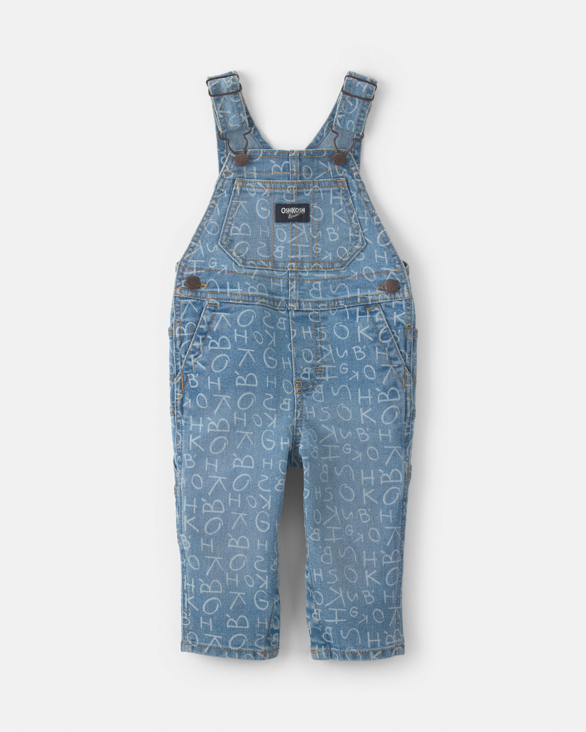 OshKosh Bgosh Baby Alphabet Overalls - Light Wash 12M Light Wash 47$