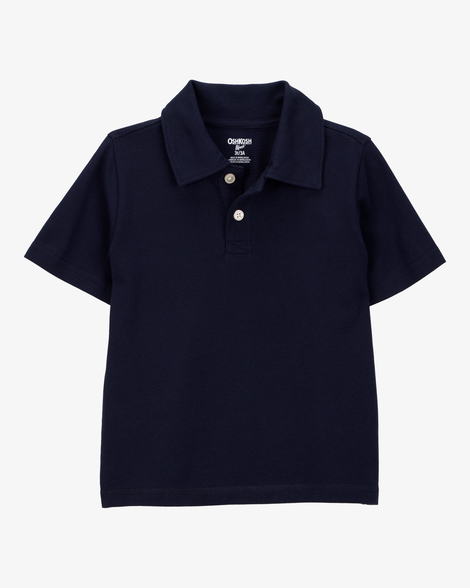 Toddler Pique Uniform Polo Shirt - Navy
