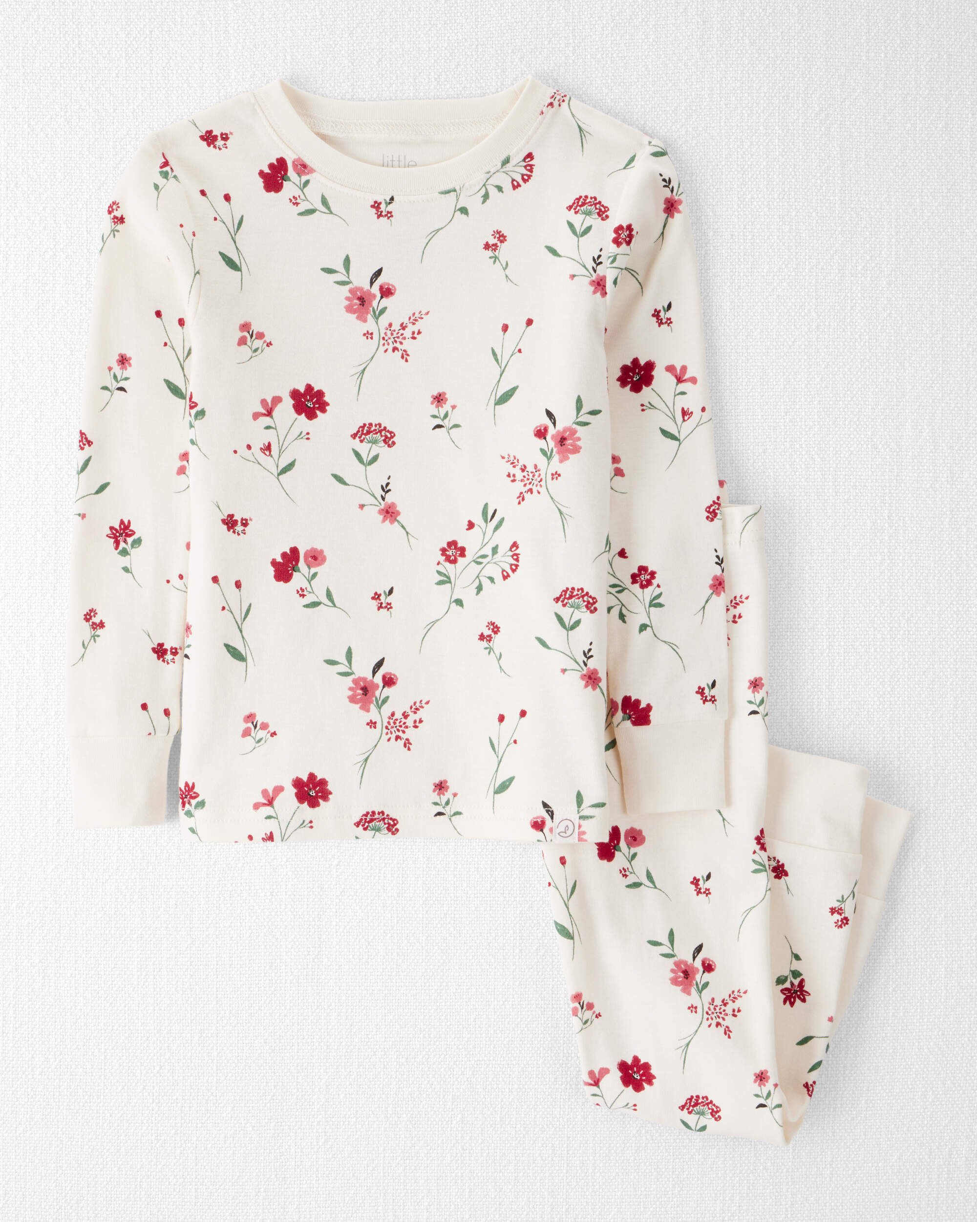 Toddler Organic Cotton Pajamas Rosethorn Hollow Print