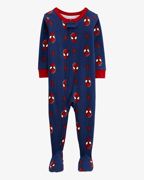 Fleece Pajamas 6x Footed Pajamas Toddler 1-Piece Spider-Man 100