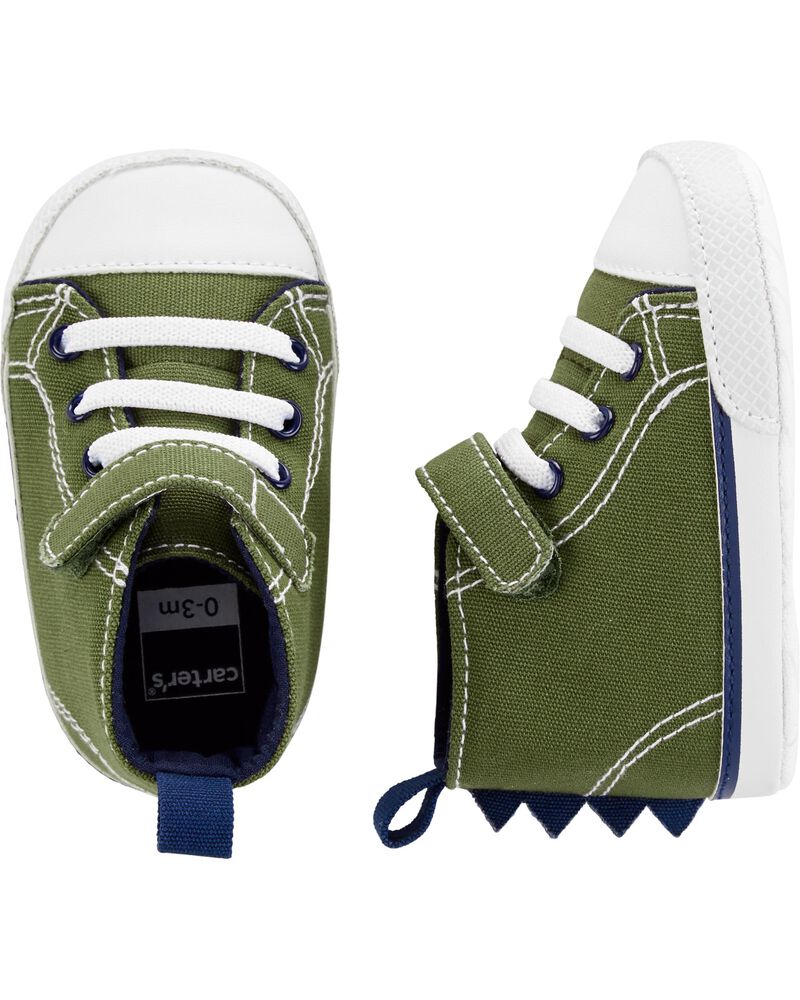 baby shoes infants on Carter S Dinosaur High Top Sneakers Baby Shoes Carters Com