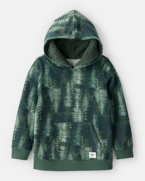 Boys DayDream Fleece Tree Long-Sleeve Hoodie - Green