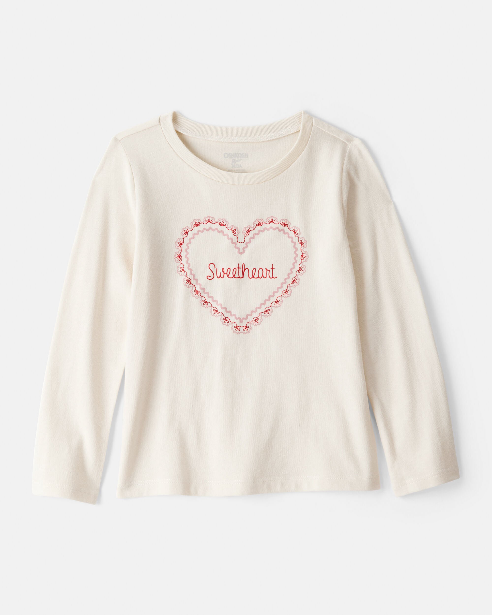 Toddler Girl Sweetheart Long-Sleeve Graphic Tee - Cream - OshKosh