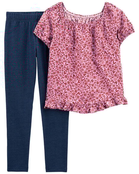  Product image 1 of Kid 2-Piece Floral Top & Jegging Set