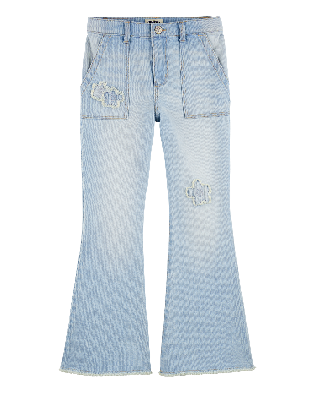Kid Patch Floral Iconic Denim Flare Jeans - OshKosh | Carter's