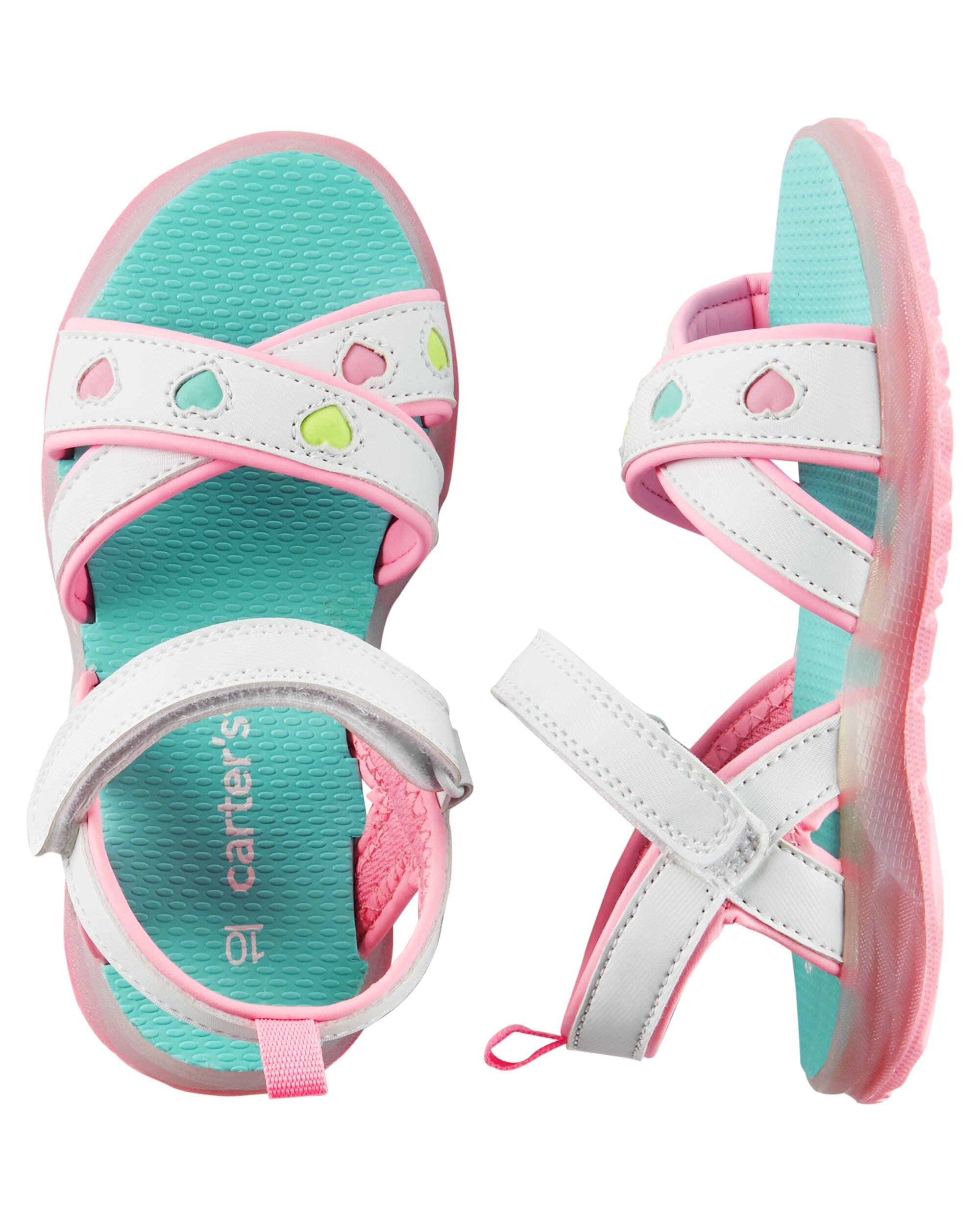 carter's rainbow light up sandals