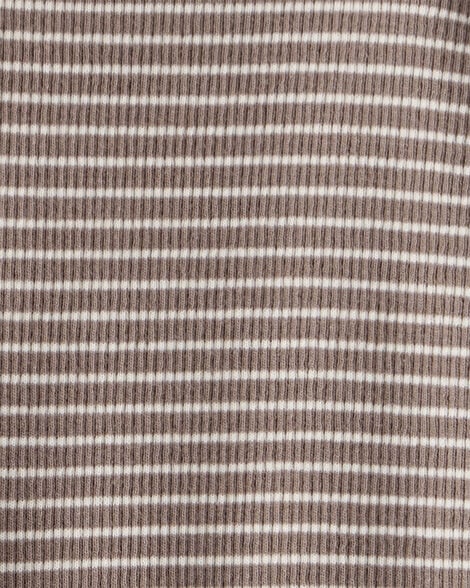 Baby Organic Cotton Sleep & Play in Brown Stripes