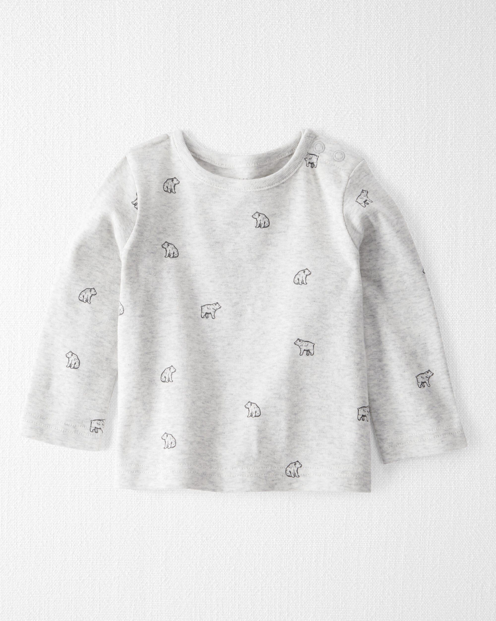 Baby 2-Piece Organic Cotton Overall Set in Bear Print
