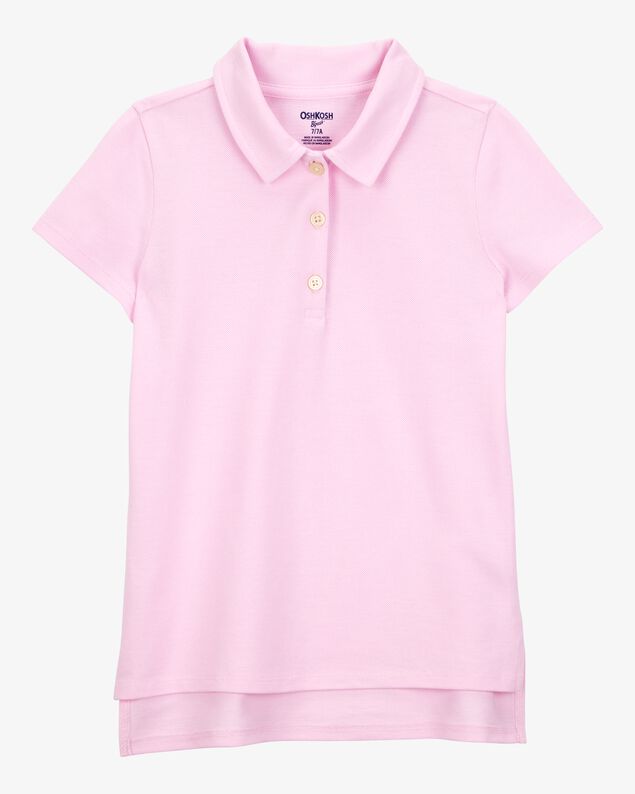 Product image 1 of Kid Pique Uniform Polo Shirt - Pink