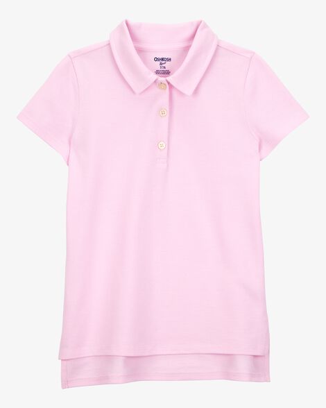 Product image 1 of Kid Pique Uniform Polo Shirt - Pink
