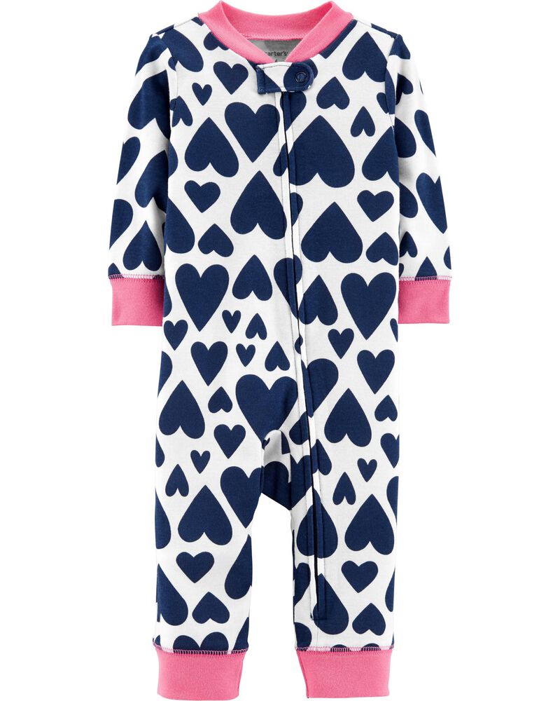 1 Piece Heart Snug Fit Cotton Footless Pjs Carters Com