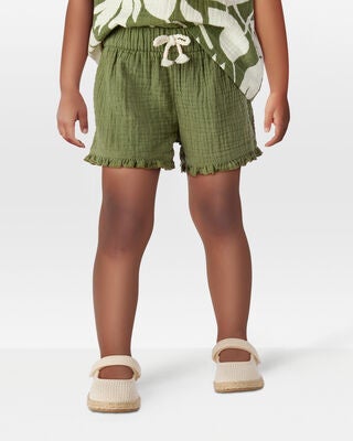 Product image 2 of Toddler Ruffle Gauze Shorts - Green
