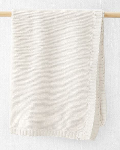  Product image 1 of Baby Organic Cotton Signature Stitch Blanket in Cream
