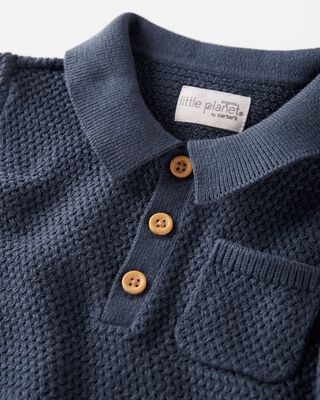 Product image 2 of Toddler Organic Cotton Sweater Knit Polo Shirt