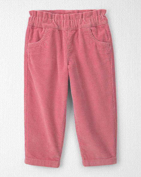 Toddler Girl Organic Cotton Pull On Corduroy Pants