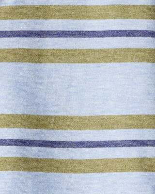 Product image 2 of Toddler Boy Striped Short-Sleeve Henley Tee - Blue