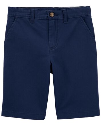 Kid Blue Flat-Front Shorts