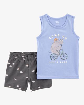 Product image 1 of Toddler 2-Piece Rhino Tank & Pull-On Short Set
