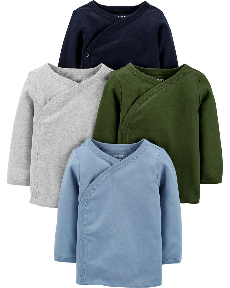 Carters Baby Girls 4-Pack Side-Snap Tees