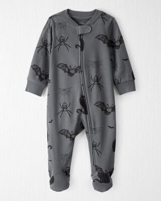 Baby Organic Cotton Quilted Holiday Tree Print Sleep & Play Pajamas