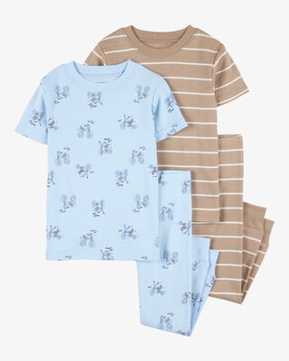 Product image 1 of Toddler 4-Piece Snacks Cotton Pajamas