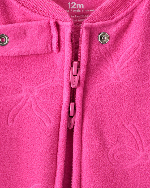 Girls Cherry Print Active Leggings - Pink